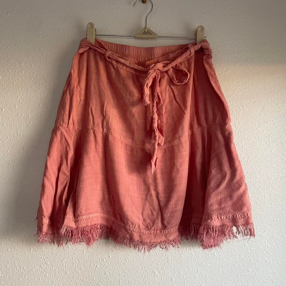 Vintage 90s‎ Fairy Boho Pink Linen Cotton Short/Skirt